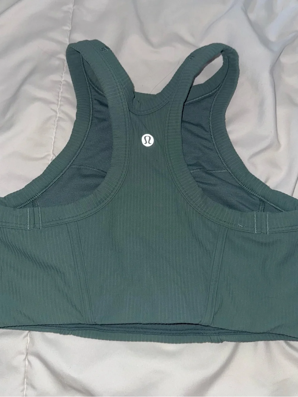 lululemon athletica Ribbed High-Neck Crop Tank - Teal Green